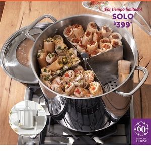 40 qt pot include steamer rack and divider